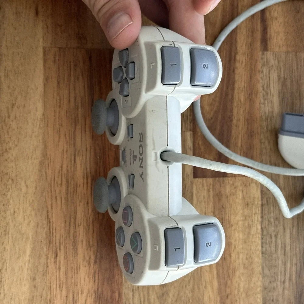 Sony PS1 PlayStation 1 DualShock Controller Glacier White Rare OFFICIAL OEM
